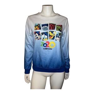 Disney Parks Walt Disney World Mickey & Friends Blue Ombre Sweatshirt 2020 EUC